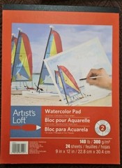 Artist Level 2 Watercolor Pad by Artist’s Loft™ 140lb 24 Sheets