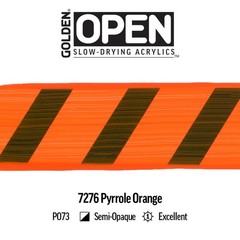 Golden OPEN Slow-Drying Acrylic Paint 2 fl oz Tube Pyrrole Orange Color