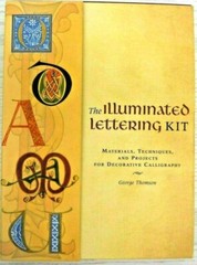 The Illuminated Lettering Kit by Thomson Calligraphy Book Paper Brushes Storage