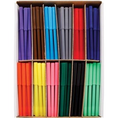 Baker Ross FE414 Fine Tip Fibre TipsPens – Pack of 144, ColouringPens for Kids