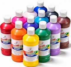 16 Fl Oz (Pack of 12), Red, Orange, Green, Blue, Yellow, Black, Violet,…