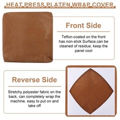 2 Pcs Non Stick Reusable Wrap Cover for Heat Press Platen 16×20 Inch