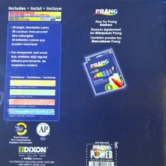 PRANG Colored Pencils +COLOR BY NUMBER Coloring Book, w GOLD & SILVER pencils
