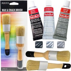 Rub ‘n Buff Silver Tones and 45 Milliliters, Leaf, Pewter, Ebony