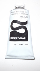 Vintage Speedball Water Soluble Ink For Block Printing Black #3500 New