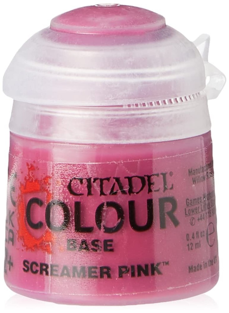Games Workshop – Citadel Colour Base: 1 Count (Pack of 1), Screamer Pink