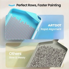 ARTDOT 10-Piece Interlocking Diamond Art Trays Kits 10 Piece Tray Set, Blue