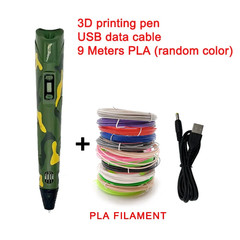 USB 3D Printing Pen DIY Drawing 9M PLA Filament Three-Dimensional Graffiti Toys