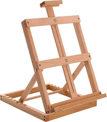 Caballete de exhibición y pintura de madera de haya ajustable resistente