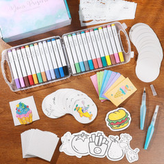 78 Pcs Magic 3D Foam Texture Painting Kit, Magic Puffy Paint Kit, Including 46 P