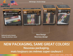 36 Acrylic Paint Pens Skin and Natural Earth Tone Marker Set for Rock Painting,