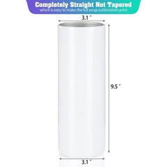 YOUKE OLA 12 Pack Sublimation Tumblers Bulk 30oz – Blank Straight Skinny Tumb…