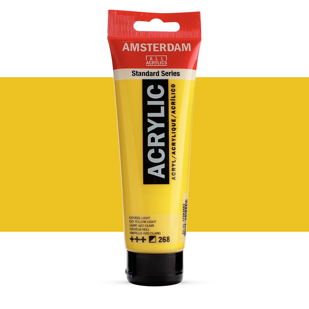 #268 Amsterdam Standard Series All Acrylic AZO YELLOW LIGHT 120 MI TUBE
