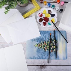 Blank Watercolor Cards with Envelopes Set 100 PCS 5×7 Inch 140lb Cotton