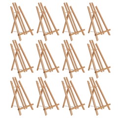 12 Pack 14″ M Tabletop Display Stand A-Frame Artist Easel Wood Beechwood Tripod