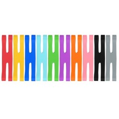 4 Inch H Bands, 10 Pcs Silicone Elastic Rubber Wrapping Bands, Multi-Colors