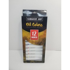 Sargent Art 22-0601 Professional Oil Colors 12 Hues Set 12ml Tubes Non-Toxic