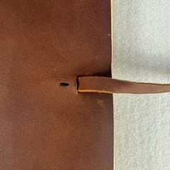 Handmade Leather Sketchbook Artist Journal – Artisan Fiber Paper 11.25 x 9.25