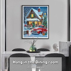 Christmas Truck Paint By Numbers Kit For Adults DIY Wall Art Decor 16×20 In