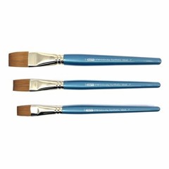 AS-208 Kolinsky Synthetic Wash Glaze Brush Set 3 pcs | Watercolor