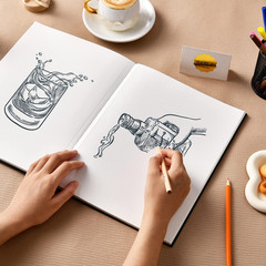 9×12 Hardcover Sketchbook 160GSM 46 Sheets 92 Pages Acid Free Drawing Pad