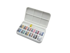 Watercolor Paint Set 12 Colors Compact Portable Brush Kit For Artists