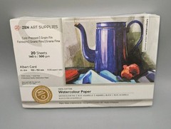 Zen Art Supplies Albert Cards 4×6 Watercolour Paper 20 Sheets New Sealed