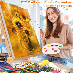 Art Supplies, 192-Pack Deluxe Art Set Drawing Painting Supplies Kit with Acrylic