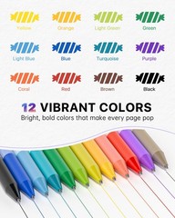 Erasable Gel Pens, 0.7 mm Medium Point, Retractable Erasable Pens, Make Mista…