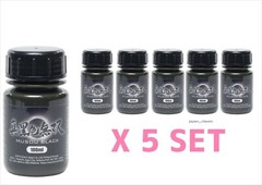 SHIN KOKUSHOKU MUSOU BLACK ACRYLIC PAINT 100ml KOYO ORIENT JAPAN X 5 SET