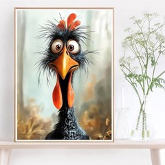 Chicken Paint by Numbers Kit for Adults DIY Canvas Painting Art Craft Set