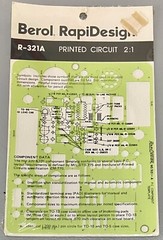 Vtg Berol RapiDesign R-321A Stencil Component Template Printed Circuit 2:1 NEW