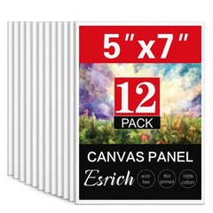 5x7IN Small Canvases for Painting,12 Pack Mini Canvas Boards Cotton Painting …