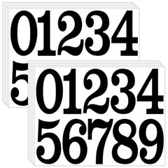 100 Pcs Number Stickers,10 Sheets Vinyl Waterproof Mailbox 4 Inch Black