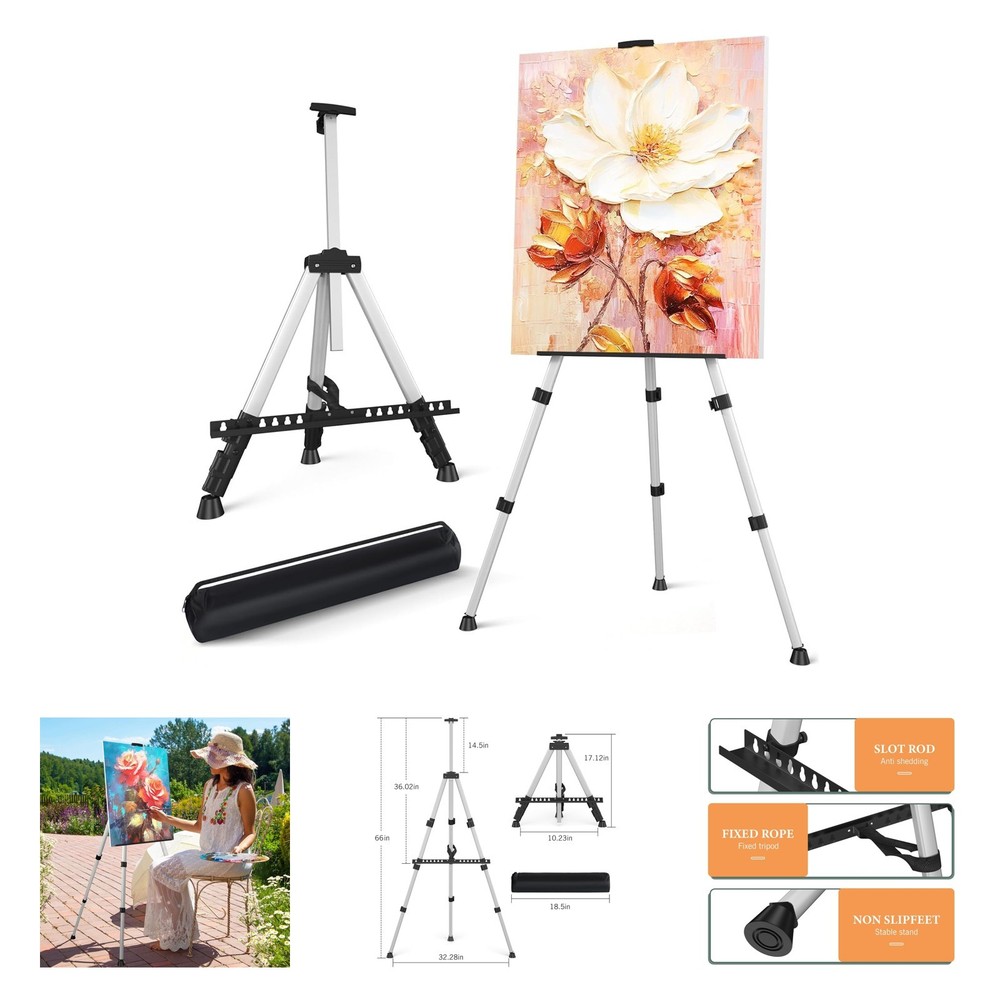Art Easel Stand for Painting Sign Display Adjustable Aluminum Tripod Floor or