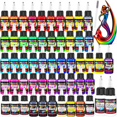 Airbrush Paint – 54 Colors with 2 Airbrush Thinners, Ready to Spray Air Brush Pa