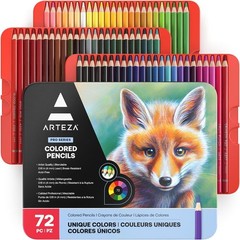 72 Color Soft Wax-Based Colored Pencils Set