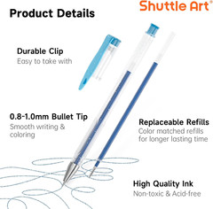 360 Pack Gel Pens Set, 180 Colors Gel Pen Set plus 180 Color Refills Perfect for