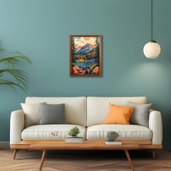 Paint by Numbers for Adults Beginner, Mountain Lake at Sunset Landscape Adult…