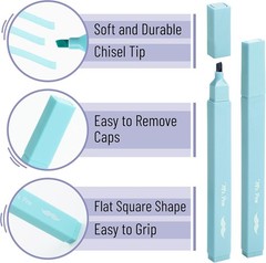 Mr. Pen- Aesthetic Cute Pastel Highlighters Set, 8 Pcs, Chisel Tip, Candy Colors