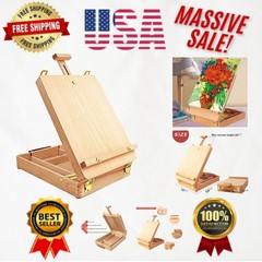 Portable Beechwood Tabletop Art Easel: Perfect for Student Artists & Beginners