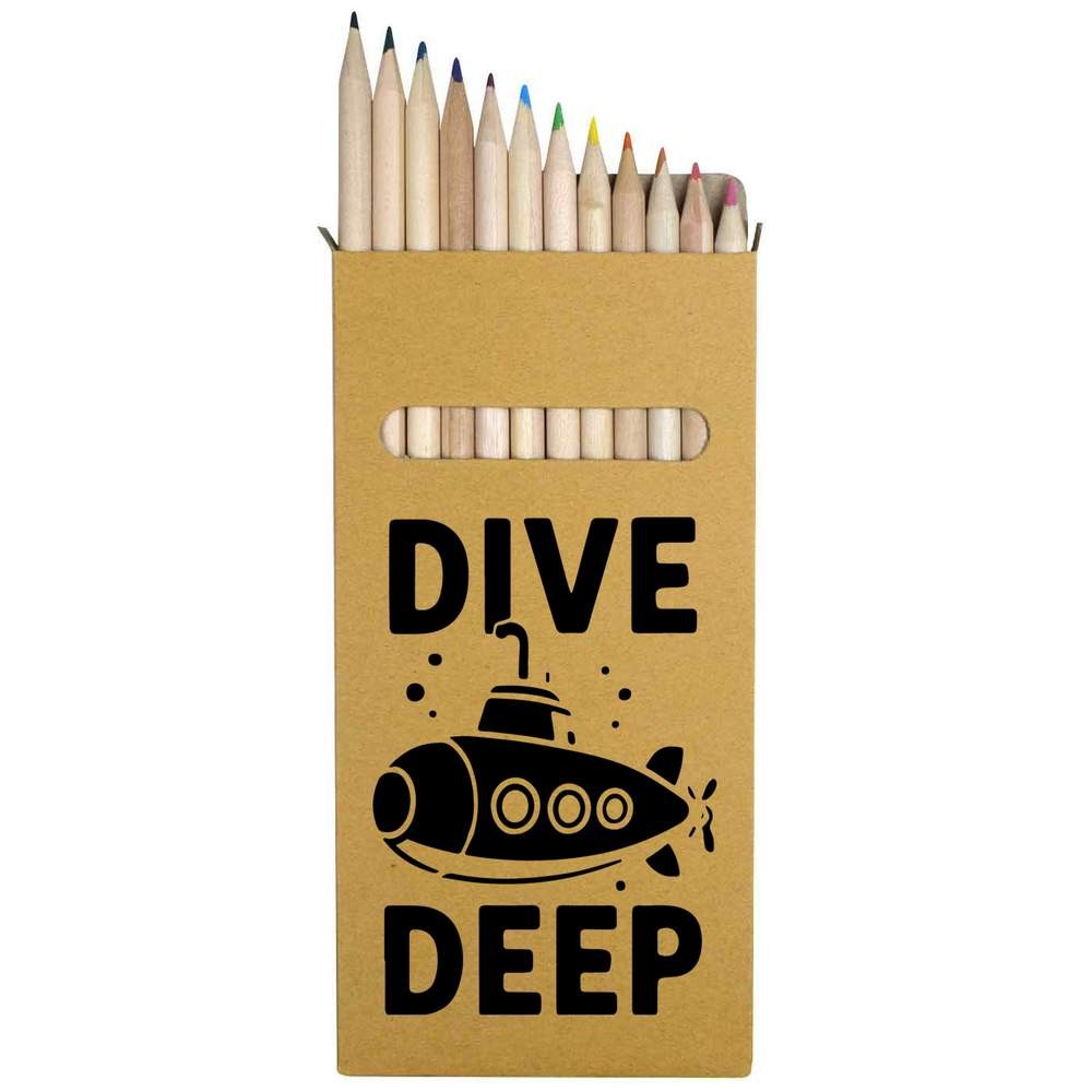 12 x ‘Underwater Exploration Vessel’ Long Colour Pencils (PE00081903)
