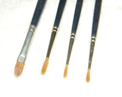 4 Winsor & Newton Cirrus Kolinsky Sable Brushes (3) 440 Round (1) 770 Filbert