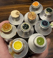 Vintage Shiva Signature Oil Paint Lot 28 Tubes Green Gold Phthalo Leaf Green
