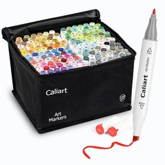 Caliart Markers, 168 Colors Dual Tip Art Markers Sketch Pens Permanent Alcoho…
