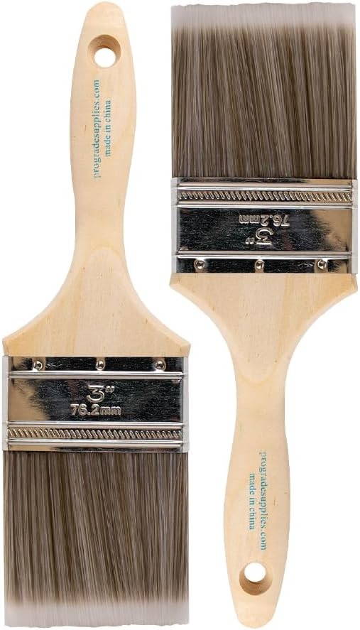 Pro Grade – Paint Brushes – 2Ea 3″ Flat Brushes