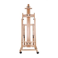 Studio Artist Easel Adjustable H-Frame Red Beech Wood Painting Art Easel Stand