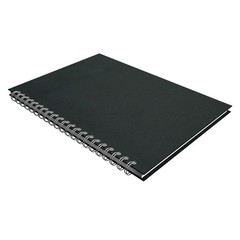 Pink Pig A4 Portrait Sketchbook | White Cartridge, 35 Leaves | Black A4,