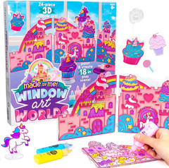 Paint & Create Window Art Worlds Unicorn Kit – DIY Suncatcher Kit for Kids Ages