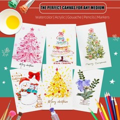 60 Sheets Watercolor Postcards 4 x 6 Inch, 140lb/300GSM Cold Press White